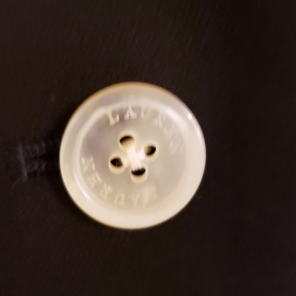 NWT Lauren Ralph Lauren Petite Women 14P Blazer Jacket Black 100% Silk Button Up - Picture 8 of 13